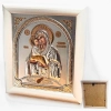 Икона Почаевская Богородица 18х21 см. в деревяном киоте бел.