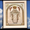 Икона Пресвятая Богородица Покрова в деревянной рамке литография конгрев 21х18 см.