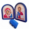 Складень бархат синий арка 19х16 см.