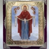 Икона С бархат 13х15 (с украшением)