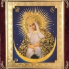 Икона в ассортименте с частицей ладана, бархат с украшениями.
