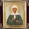 Икона в ассортименте с частицей ладана, бархат с украшениями.