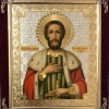 Икона в ассортименте с частицей ладана, бархат с украшениями.