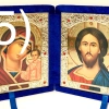Складень бархат риза 18х21см.в раскрытм виде 36х21 см. вынимающийся.