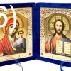 Складень бархат риза 18х21см.в раскрытм виде 36х21 см. вынимающийся.
