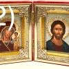 Складень бархат Л (6х9) с украшениями.