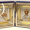 Складень бархат Л (6х9) с украшениями.