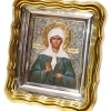 Икона в киоте пласт золоч. 6х7 см.