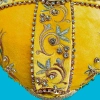 Митра вышитая бархат камни 58р. желтая.