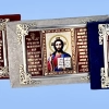 Икона в бархате с молитвой Отче Наш с украшениями 245х145 мм. (УКР)