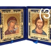 Складень оксамит, риза 21х 25см (виймається) в розкритому стані 42х25 см.