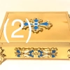 Ковчег для мощей латунь, литі накладки, емаль (20х28см)