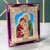 Иконы в бархате 18х21 см. урашенные камнями литография эмаль( ассортимент)