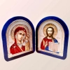 Складень бархат арка 17х20см. в развернутом виде (33х20 см.) синий