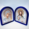 Складень 15х18 арка  оксамит червоний
