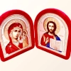 Складень бархат арка 17х20см. в развернутом виде (33х20 см.) синий