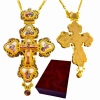 Крест наградной с украшениями GOLD PURPLE 16Х9 см.