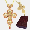 Крест наградной с украшениями GOLD RED. 16Х9 см.