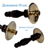 Подсвечник в руку позолота 19 см. рукоять дерево.