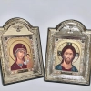 Пара икон в багетной рамке 18х13 см. Византия