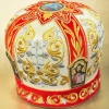 Митра комбинированная парча, бархат вышитая с камнями 58 размер.