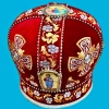 Митра комбинированная парча, бархат вышитая с камнями 58 размер.