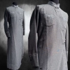 Підрясник льон-габардин темно-сірий вишивка колосок розміри в асортименті