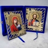 Складень бархат, риза 21х25см.вынимающийся 42х25см. в раскрытом виде 3 цвета а.н.