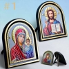 Пара ікон Богородиця і Спаситель в пласт.рамці ємаль 10.5х12.5 см.