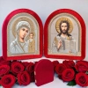 Складень 15х18 арка бархат красный