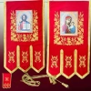 Хоругви габардин вишиті літографія висота 120 ширина 70 ч. см.к