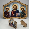 Икона тройник с Иоаном Крестителем 20х15 см. МДФ