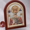 Икона Святой Николай посеребрение, позолота, эмаль 17,5 х22,5 см.