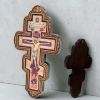 Хрест дерево різбленний прямий 15.5х28 см.