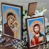 Ікони Спаситель і Богородиця в ассортименті  3 види. Оргаліт на підставці 6х9 см.