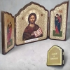 Икона Складень дерево средний 13х23 см.