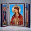 Иконы складни Богородичные 6х9х3 см. 9 Видов в ассортименте