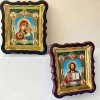 Вінчальна пара в кіоті з пластмаси з капсулою ладана 24х21 см. з.ф.