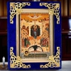Непроходимая Дверь икона в бархате 9х12 см. с украшением