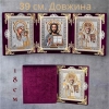 Икона складень бархат 39х15 см. конгрев с украшением