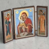 Иконы складни Богородичные 6х9х3 см. 9 Видов в ассортименте
