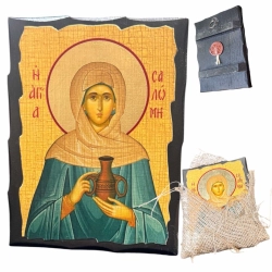 Св.Соломия икона на дереве под старину (125х165мм)