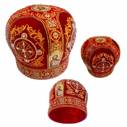 Митра бархат расшитая камнями парча 58 р.
