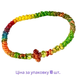 Браслет комбоскини  с крестом цветной 10 шт. в упаковке