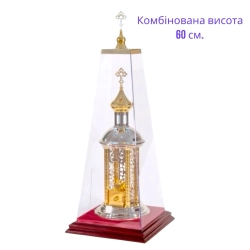 Дарохранительница №1 комбинированная  ( латунь, лак, булат+никель)