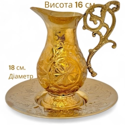 Глечик висота16см. позолота