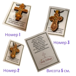 Хрест дерево натільний виконаний з ладанного дерева, з розпяттям. Греція.