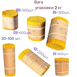 Свічка парафін номера в асортименті 20,40,60,80,100