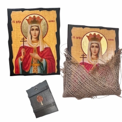 Св. Царица Елена икона на дереве под старину (125х165мм)