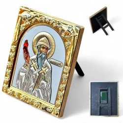 Икона Спиридон Тримифунтский 5х6 см. пласмасса, литография